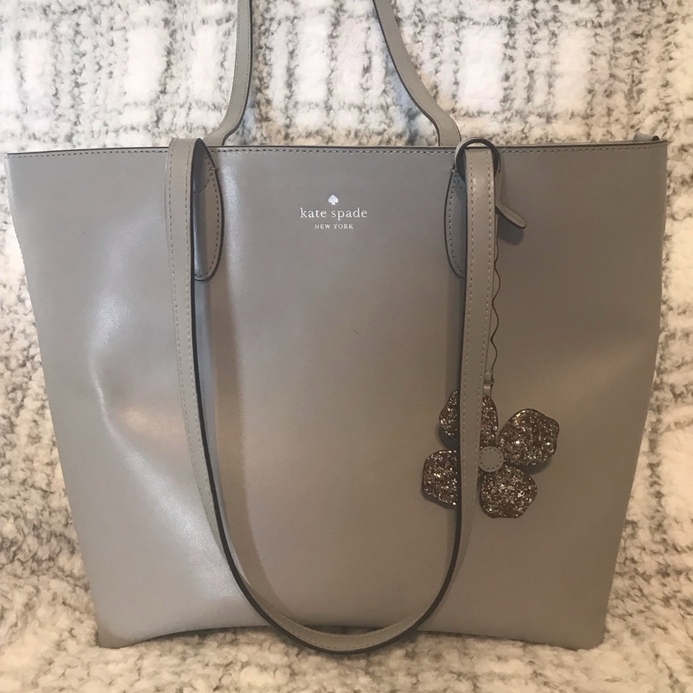 Kate spade gray grey tote bag